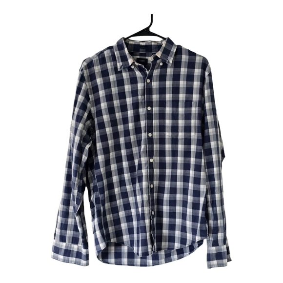 J. Crew Other - J Crew Mens Slim Shirt Medium Long Sleeve Blue White Striped Button Up Collared